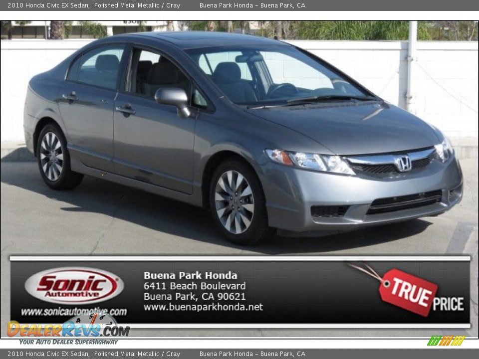 2010 Honda Civic EX Sedan Polished Metal Metallic / Gray Photo #1