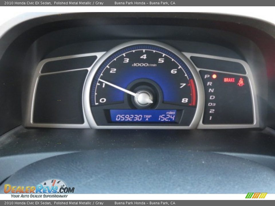 2010 Honda Civic EX Sedan Polished Metal Metallic / Gray Photo #2