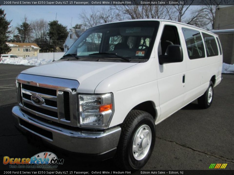 2008 Ford E Series Van E350 Super Duty XLT 15 Passenger Oxford White / Medium Flint Photo #2
