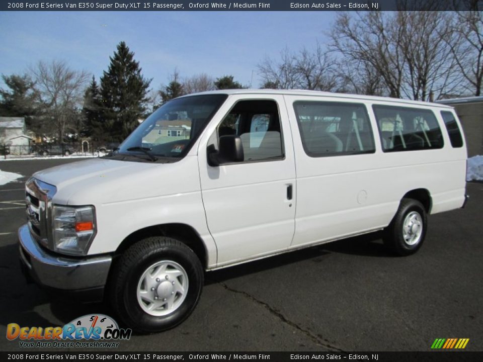 2008 Ford E Series Van E350 Super Duty XLT 15 Passenger Oxford White / Medium Flint Photo #3