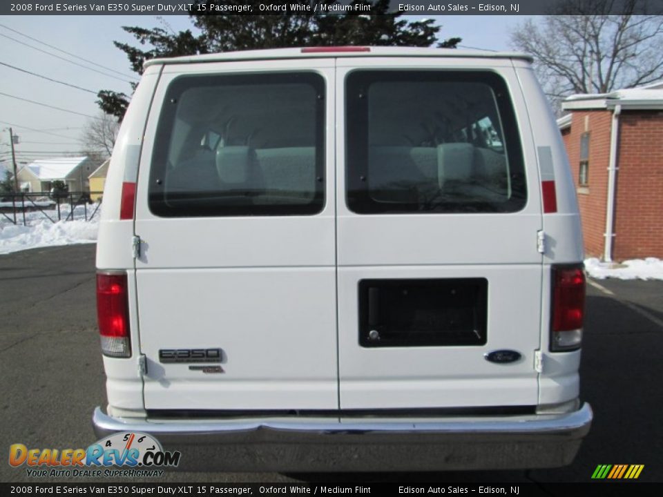 2008 Ford E Series Van E350 Super Duty XLT 15 Passenger Oxford White / Medium Flint Photo #6