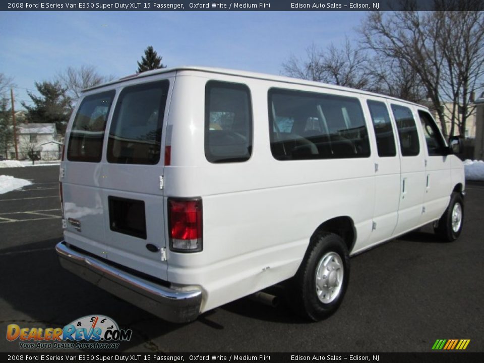 2008 Ford E Series Van E350 Super Duty XLT 15 Passenger Oxford White / Medium Flint Photo #7