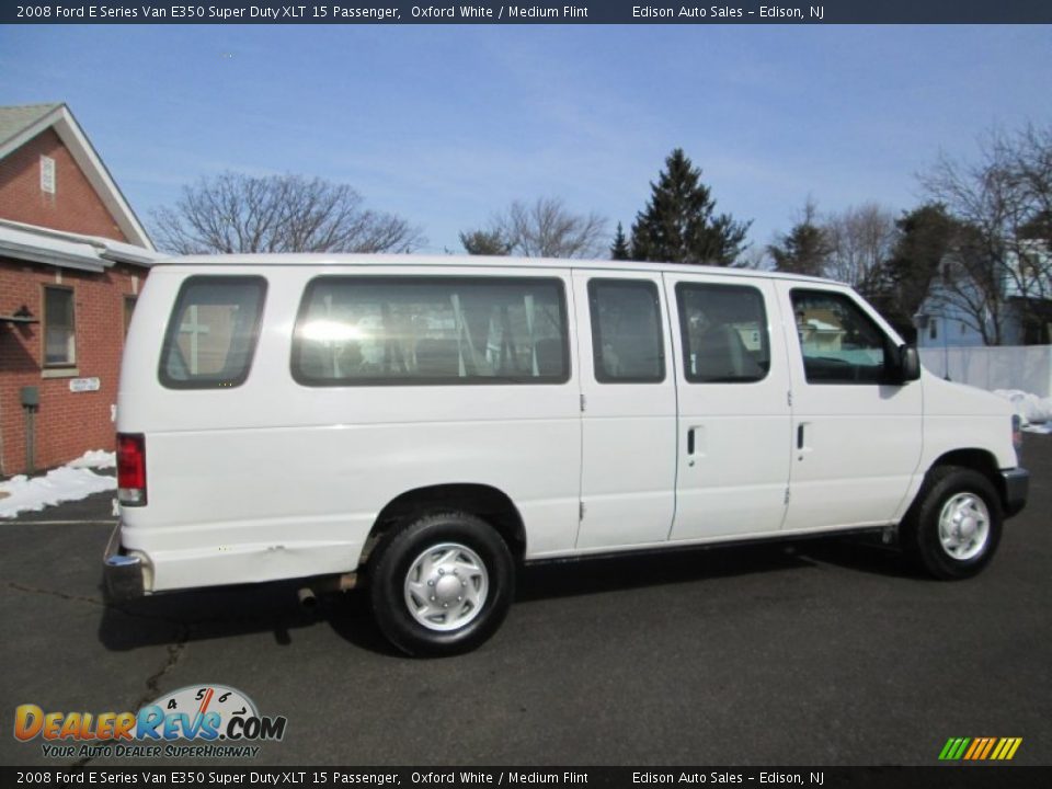 2008 Ford E Series Van E350 Super Duty XLT 15 Passenger Oxford White / Medium Flint Photo #8