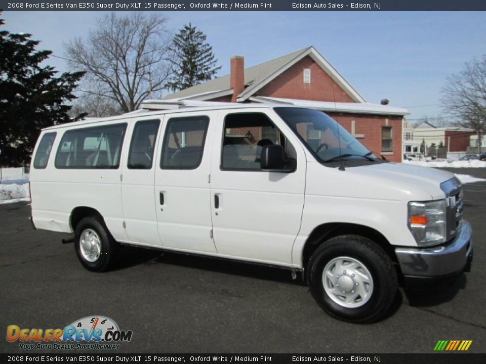 2008 Ford E Series Van E350 Super Duty XLT 15 Passenger Oxford White / Medium Flint Photo #10