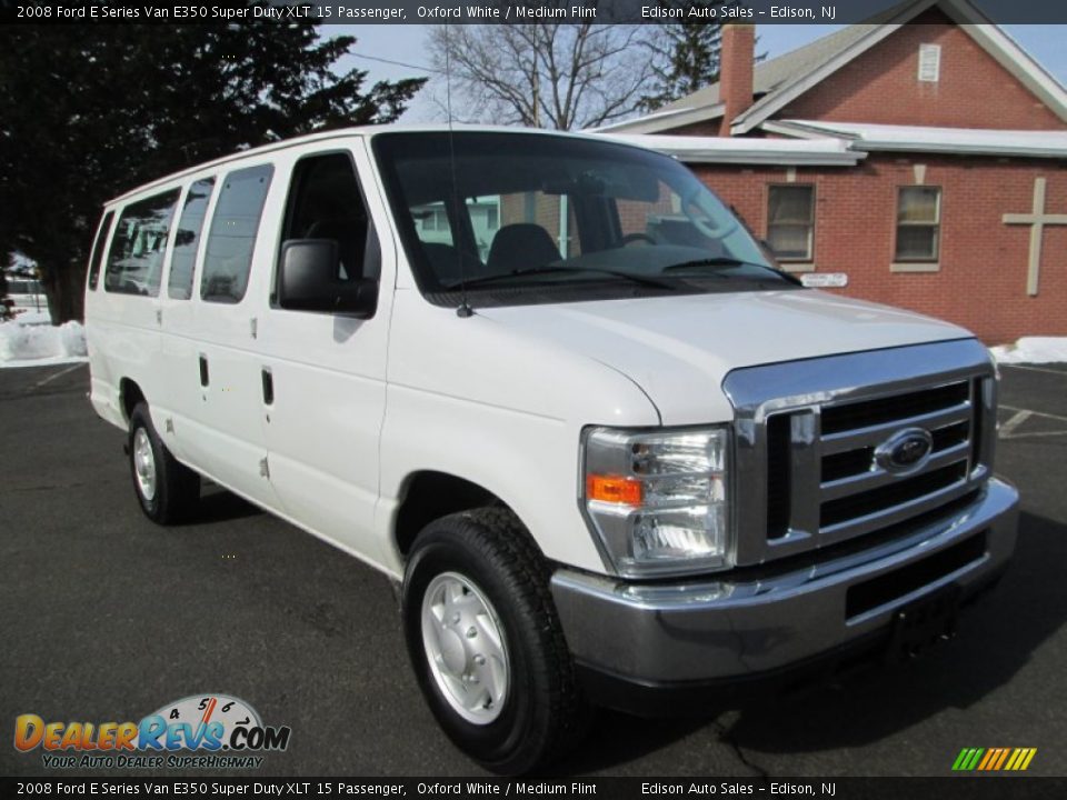2008 Ford E Series Van E350 Super Duty XLT 15 Passenger Oxford White / Medium Flint Photo #11