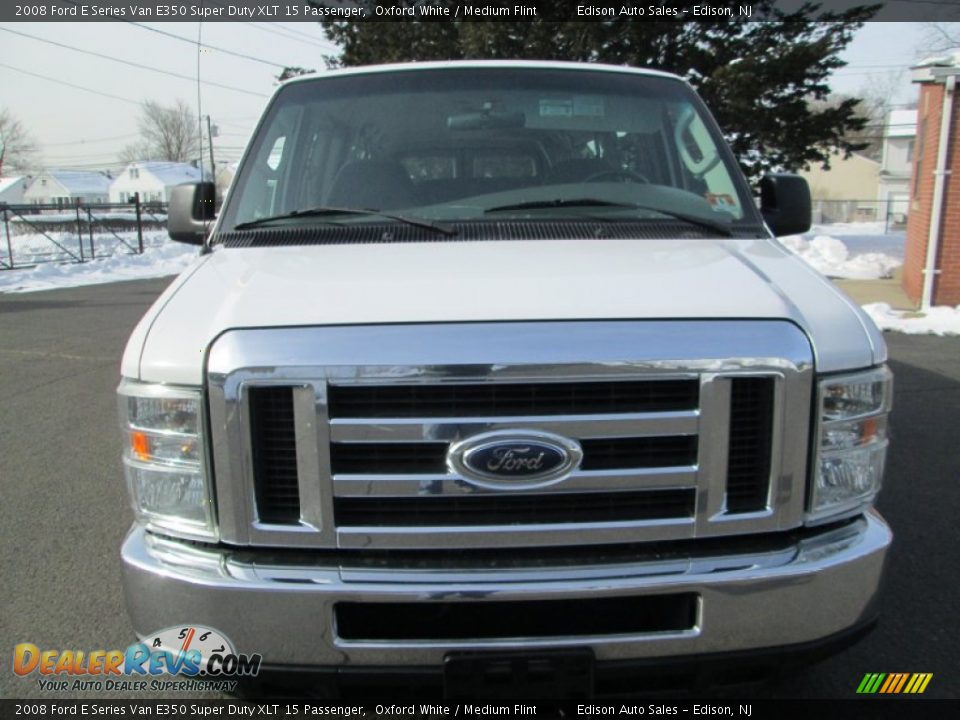 2008 Ford E Series Van E350 Super Duty XLT 15 Passenger Oxford White / Medium Flint Photo #12