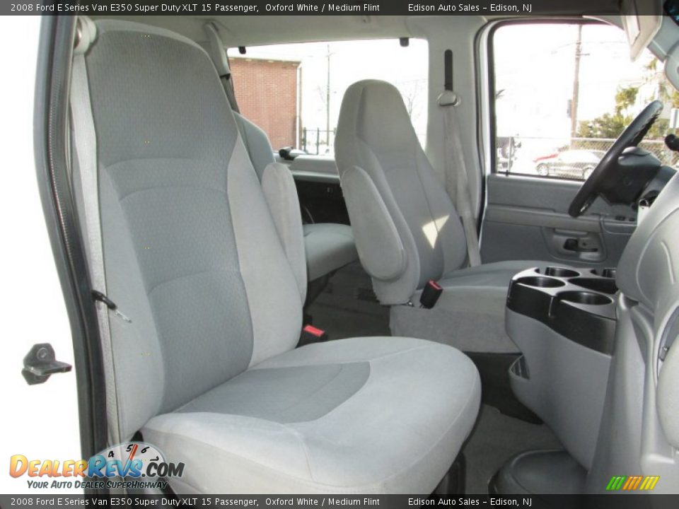 2008 Ford E Series Van E350 Super Duty XLT 15 Passenger Oxford White / Medium Flint Photo #14