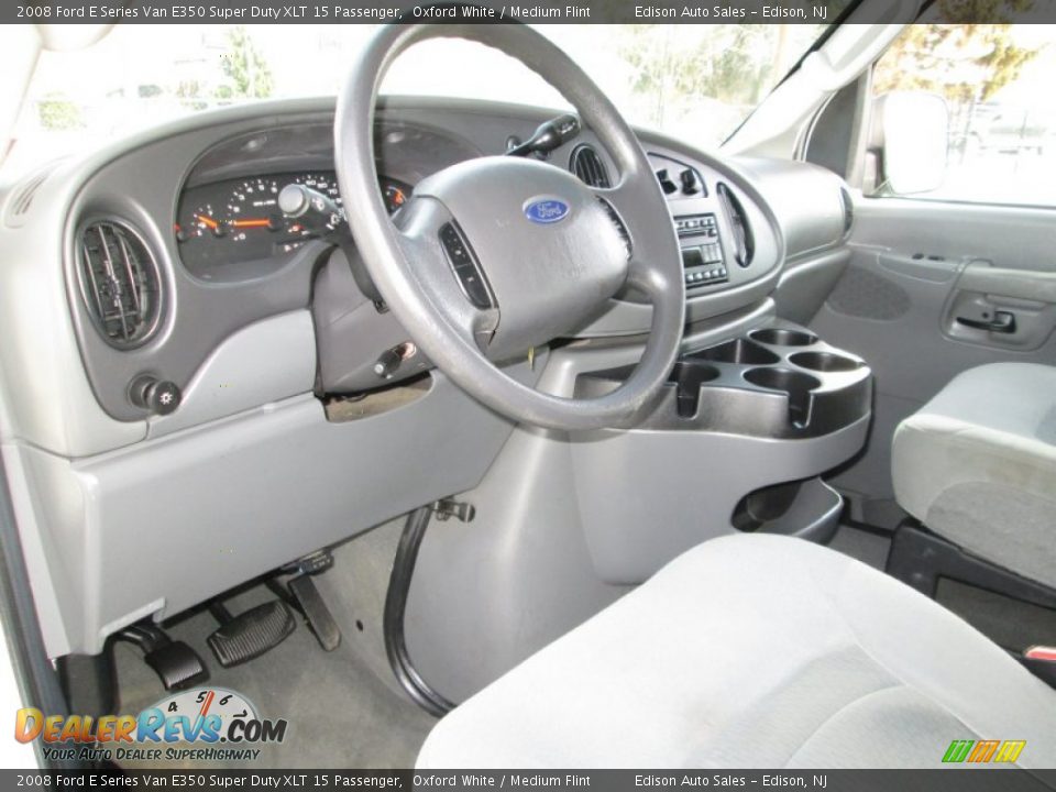 2008 Ford E Series Van E350 Super Duty XLT 15 Passenger Oxford White / Medium Flint Photo #15