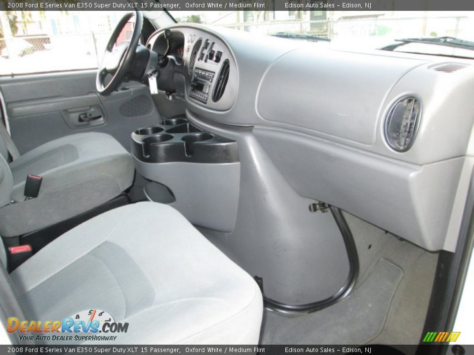 2008 Ford E Series Van E350 Super Duty XLT 15 Passenger Oxford White / Medium Flint Photo #16