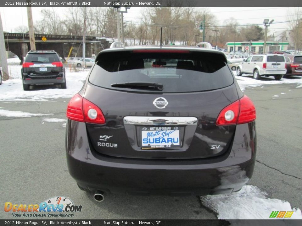 2012 Nissan Rogue SV Black Amethyst / Black Photo #7