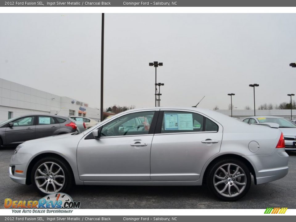 2012 Ford Fusion SEL Ingot Silver Metallic / Charcoal Black Photo #6