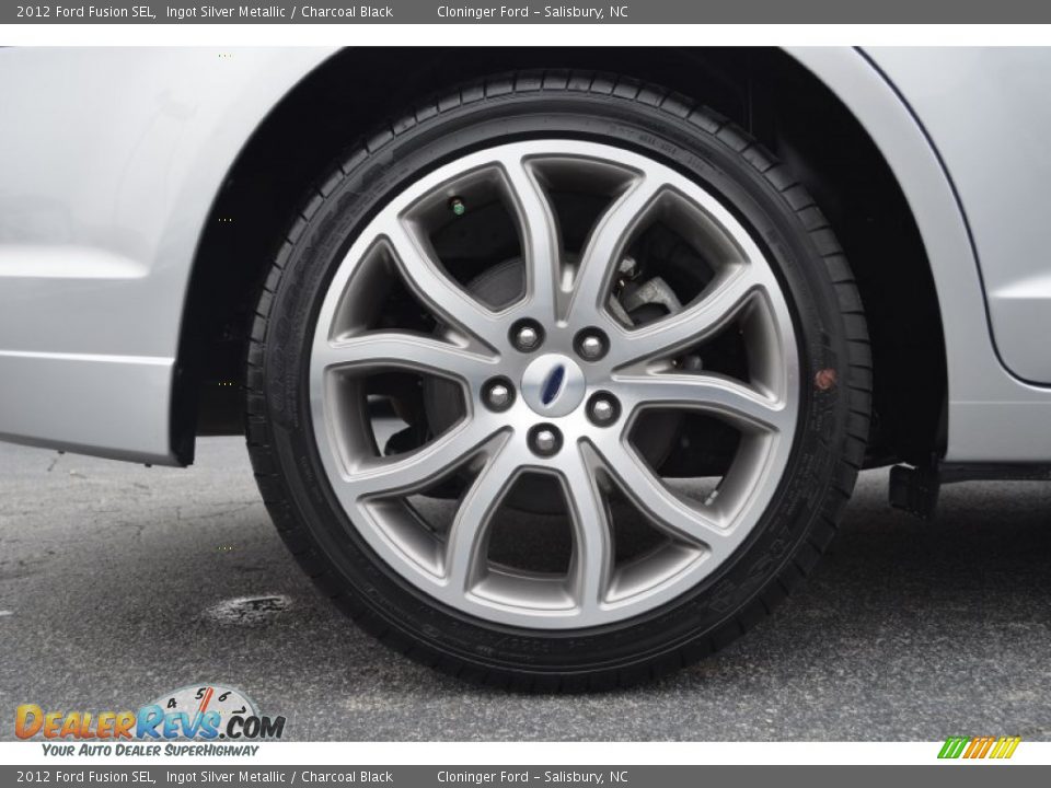 2012 Ford Fusion SEL Ingot Silver Metallic / Charcoal Black Photo #17