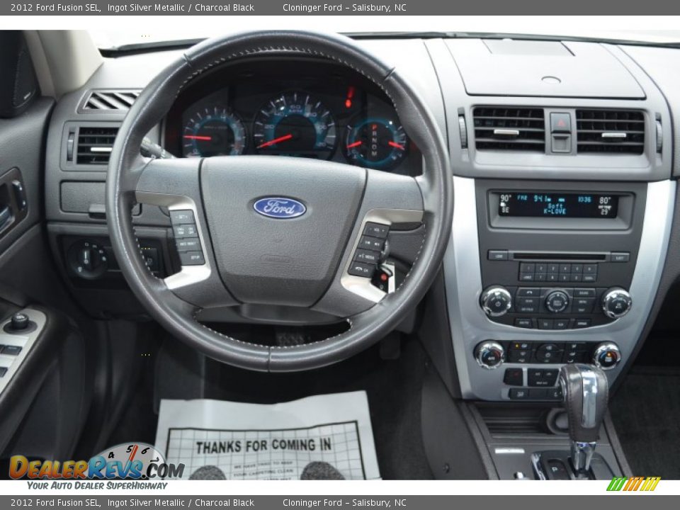 2012 Ford Fusion SEL Ingot Silver Metallic / Charcoal Black Photo #18