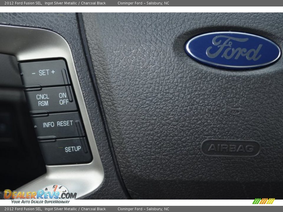 2012 Ford Fusion SEL Ingot Silver Metallic / Charcoal Black Photo #28