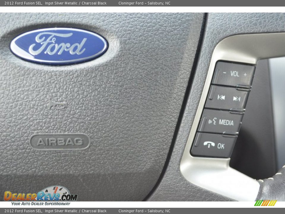 2012 Ford Fusion SEL Ingot Silver Metallic / Charcoal Black Photo #29