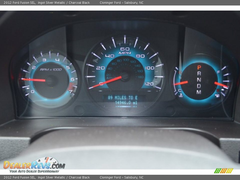 2012 Ford Fusion SEL Ingot Silver Metallic / Charcoal Black Photo #30