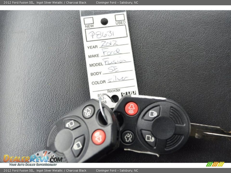 2012 Ford Fusion SEL Ingot Silver Metallic / Charcoal Black Photo #33