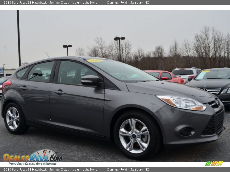 2013 Ford Focus SE Hatchback Sterling Gray / Medium Light Stone Photo #1