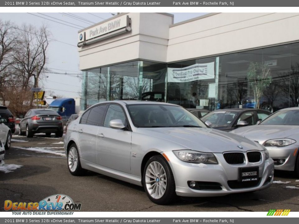 2011 BMW 3 Series 328i xDrive Sedan Titanium Silver Metallic / Gray Dakota Leather Photo #1