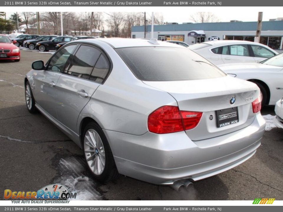 2011 BMW 3 Series 328i xDrive Sedan Titanium Silver Metallic / Gray Dakota Leather Photo #5