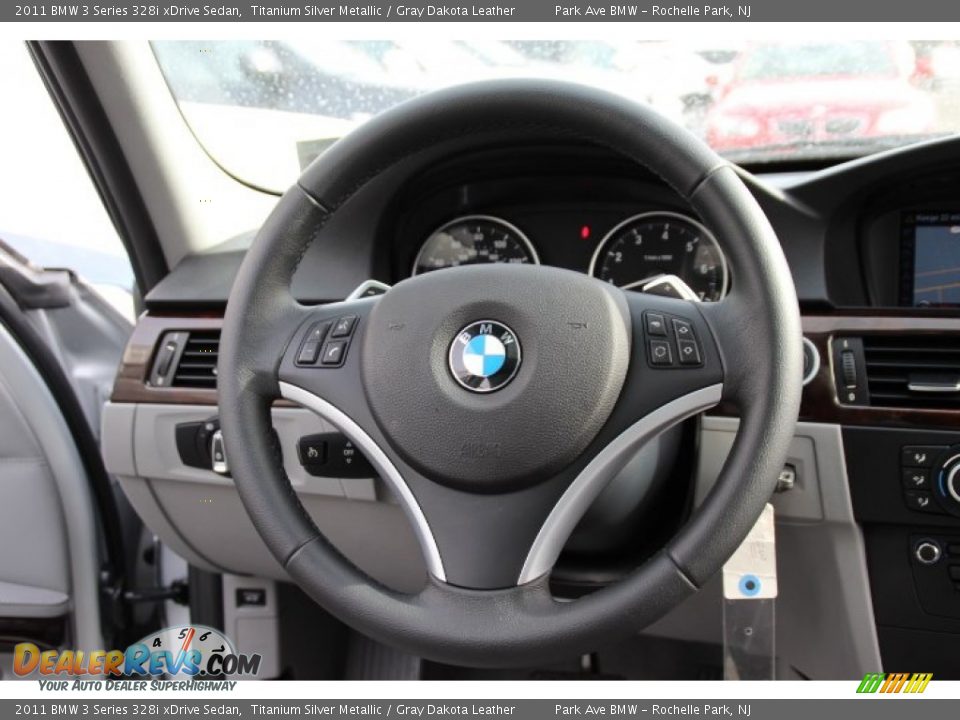 2011 BMW 3 Series 328i xDrive Sedan Titanium Silver Metallic / Gray Dakota Leather Photo #15