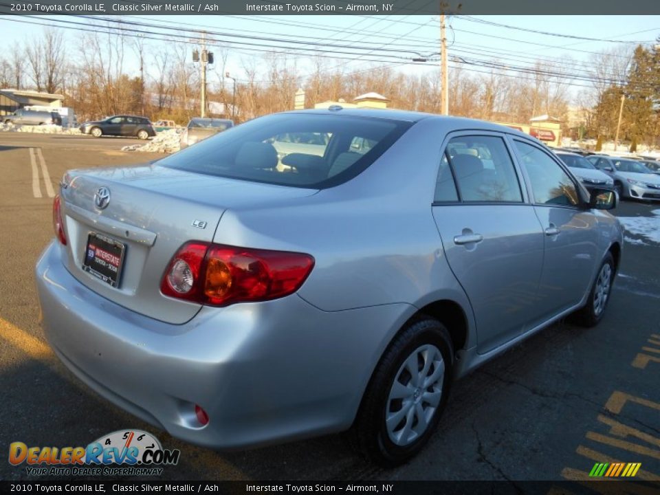 2010 Toyota Corolla LE Classic Silver Metallic / Ash Photo #4