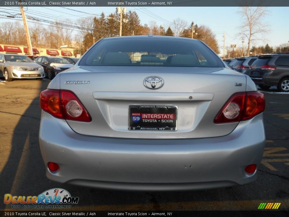 2010 Toyota Corolla LE Classic Silver Metallic / Ash Photo #5