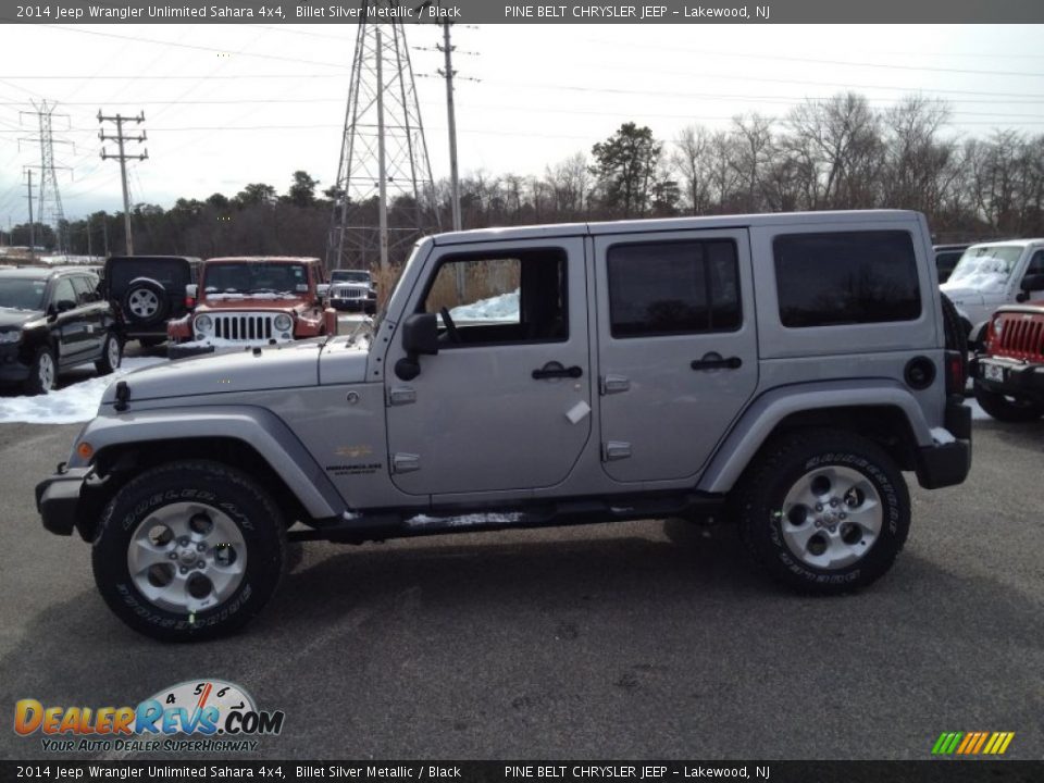 2014 Jeep Wrangler Unlimited Sahara 4x4 Billet Silver Metallic / Black Photo #3