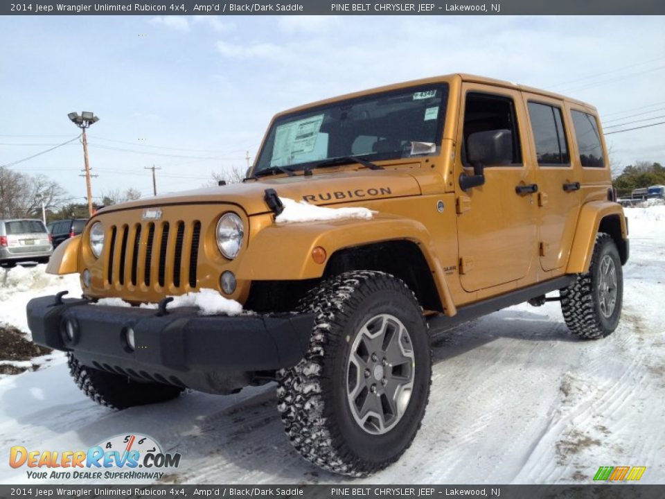 Front 3/4 View of 2014 Jeep Wrangler Unlimited Rubicon 4x4 Photo #1