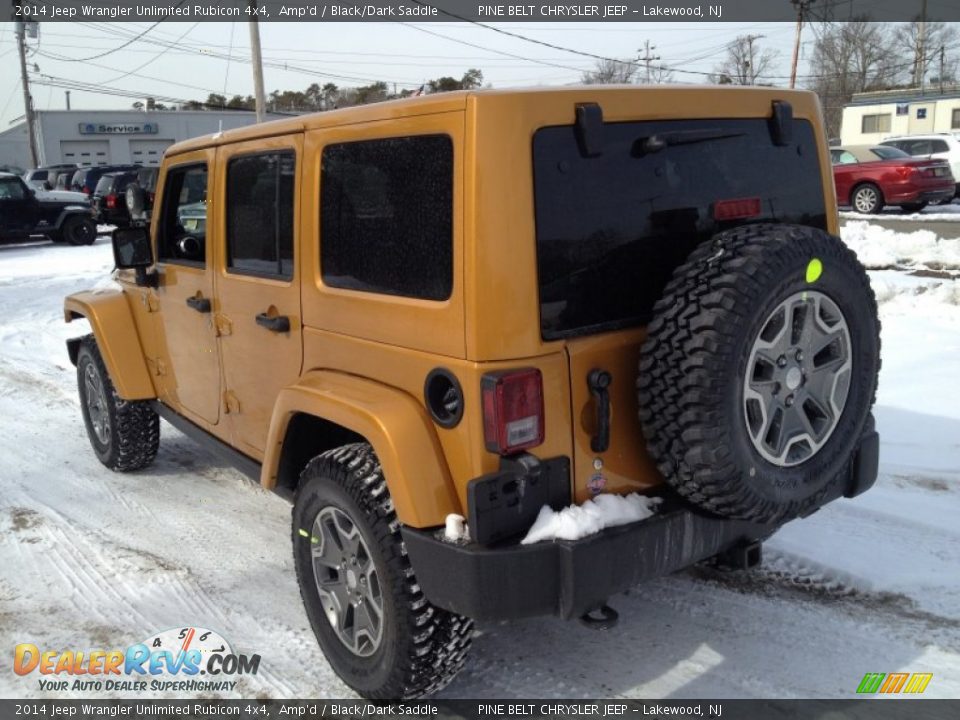 2014 Jeep Wrangler Unlimited Rubicon 4x4 Amp'd / Black/Dark Saddle Photo #4