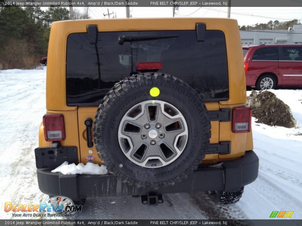 2014 Jeep Wrangler Unlimited Rubicon 4x4 Amp'd / Black/Dark Saddle Photo #5
