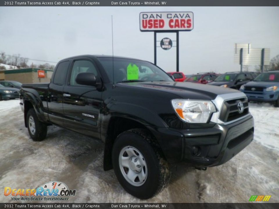 2012 Toyota Tacoma Access Cab 4x4 Black / Graphite Photo #1