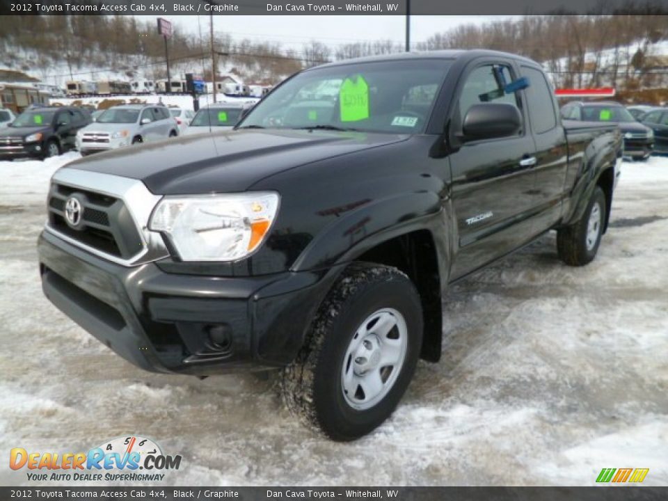 2012 Toyota Tacoma Access Cab 4x4 Black / Graphite Photo #3