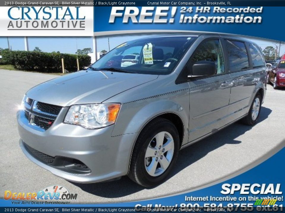 2013 Dodge Grand Caravan SE Billet Silver Metallic / Black/Light Graystone Photo #1