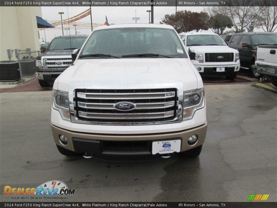 2014 Ford F150 King Ranch SuperCrew 4x4 White Platinum / King Ranch Chaparral/Pale Adobe Photo #2