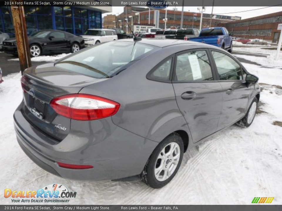 2014 Ford Fiesta SE Sedan Storm Gray / Medium Light Stone Photo #8