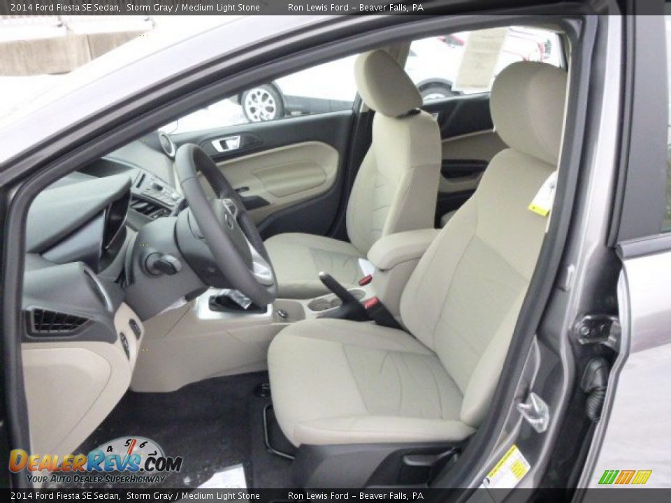 2014 Ford Fiesta SE Sedan Storm Gray / Medium Light Stone Photo #10