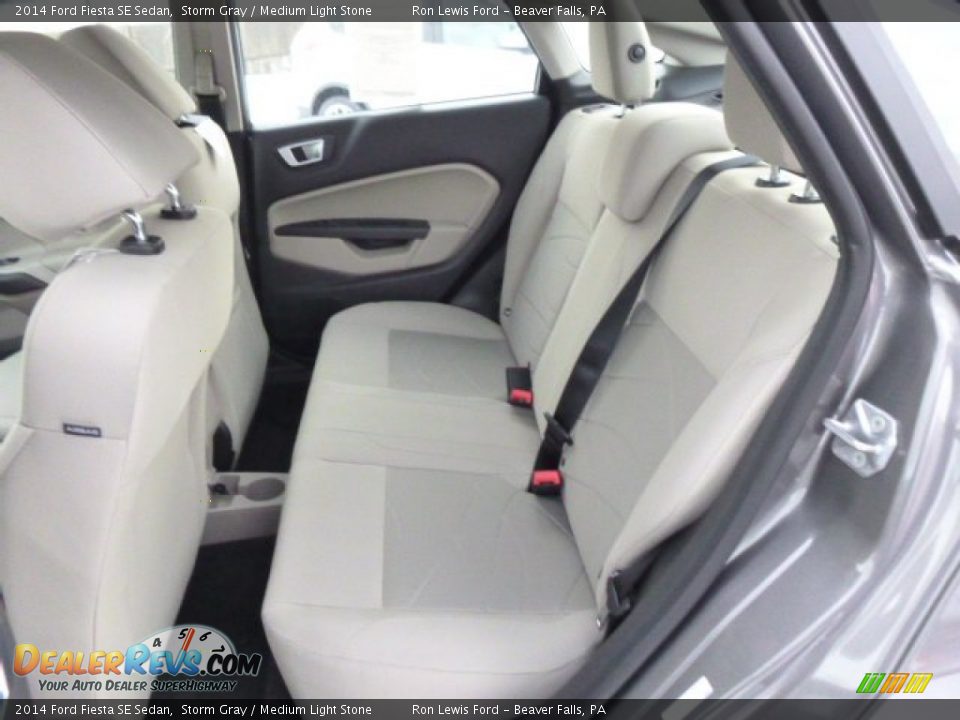 2014 Ford Fiesta SE Sedan Storm Gray / Medium Light Stone Photo #12