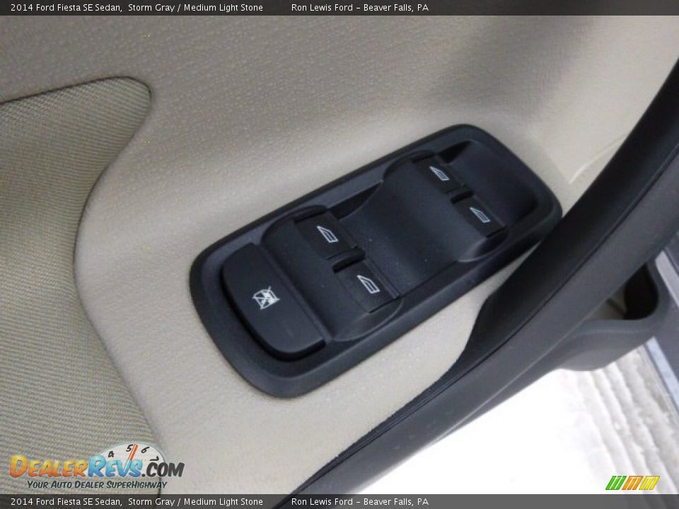 2014 Ford Fiesta SE Sedan Storm Gray / Medium Light Stone Photo #15