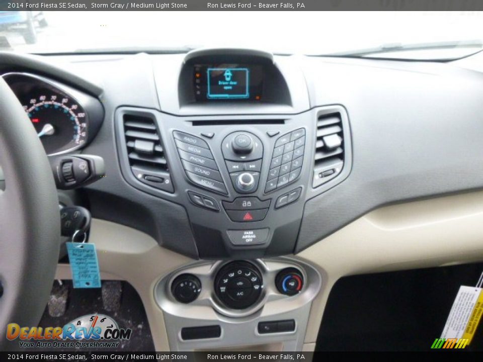 2014 Ford Fiesta SE Sedan Storm Gray / Medium Light Stone Photo #16