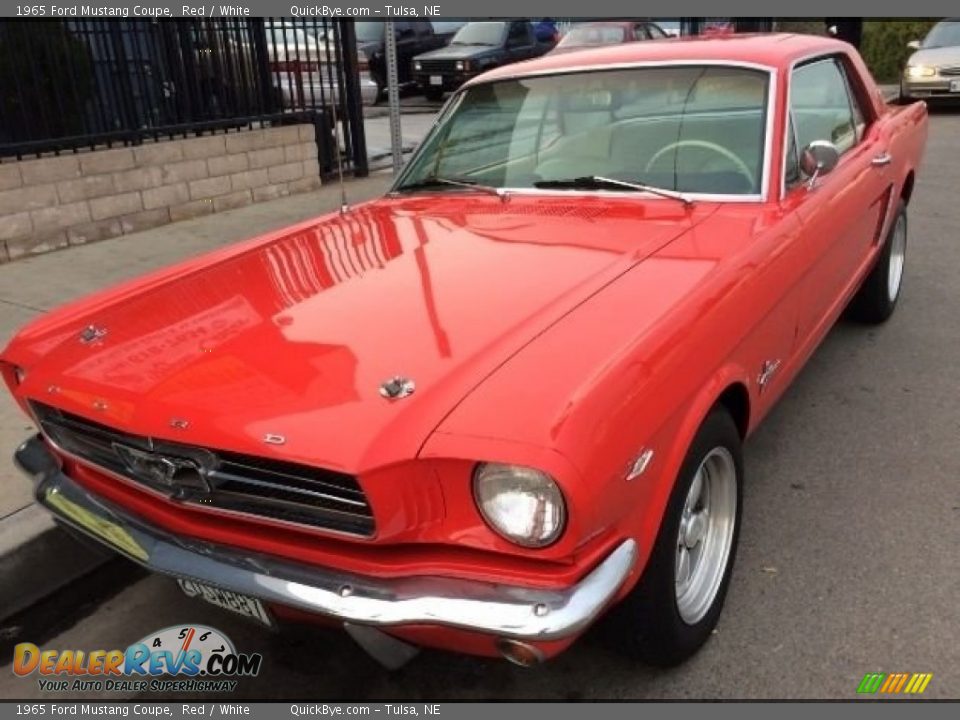 1965 Ford Mustang Coupe Red / White Photo #1