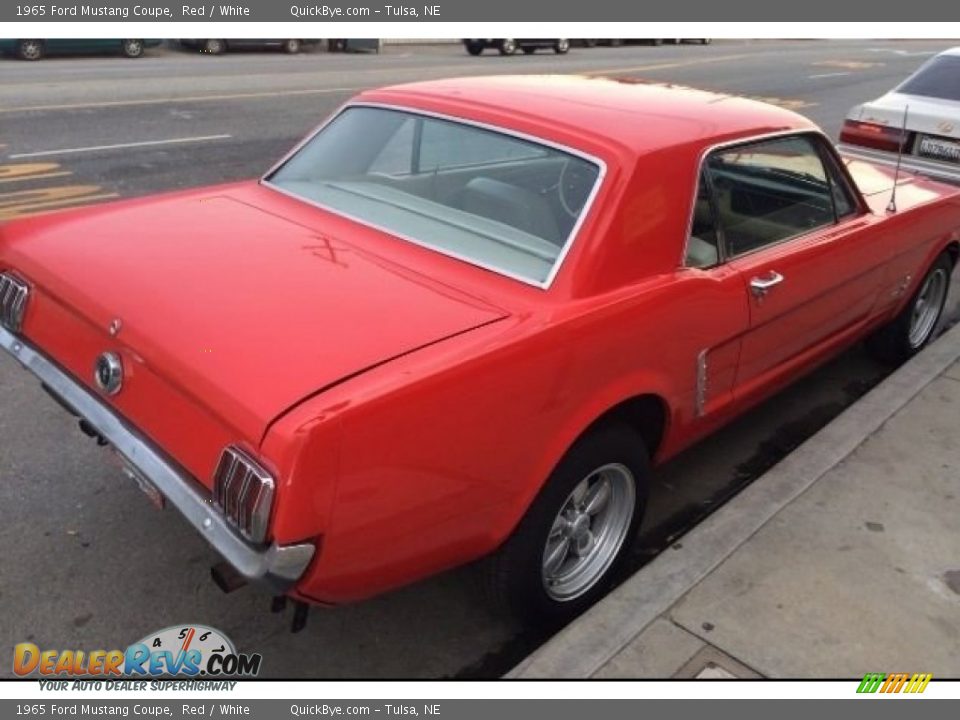 1965 Ford Mustang Coupe Red / White Photo #2
