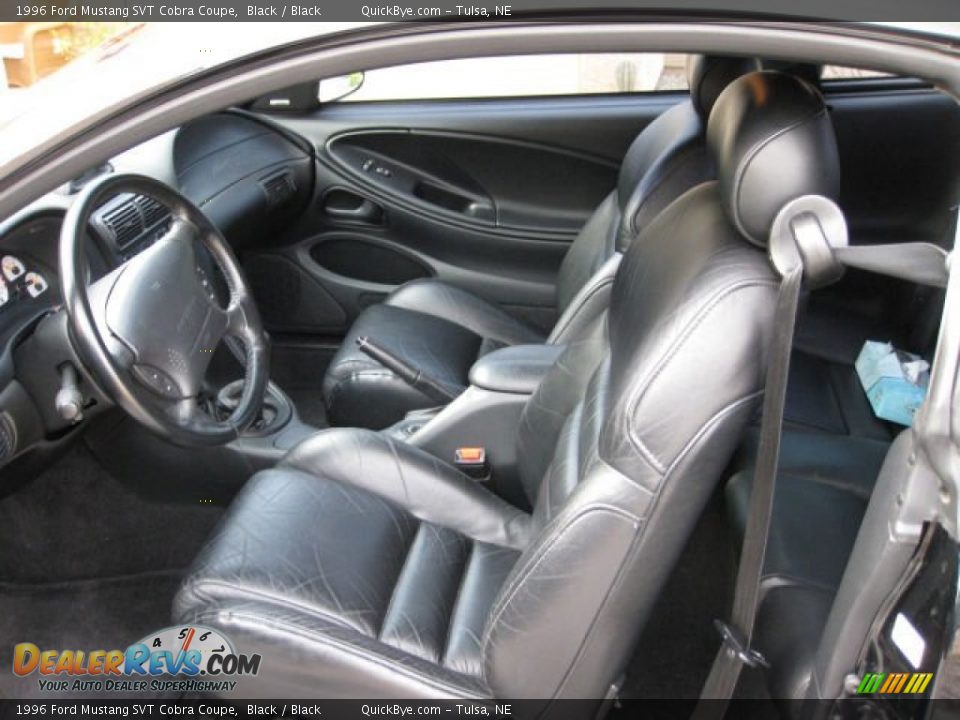 Black Interior - 1996 Ford Mustang SVT Cobra Coupe Photo #6