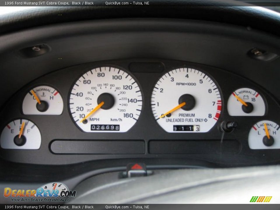 1996 Ford Mustang SVT Cobra Coupe Gauges Photo #8