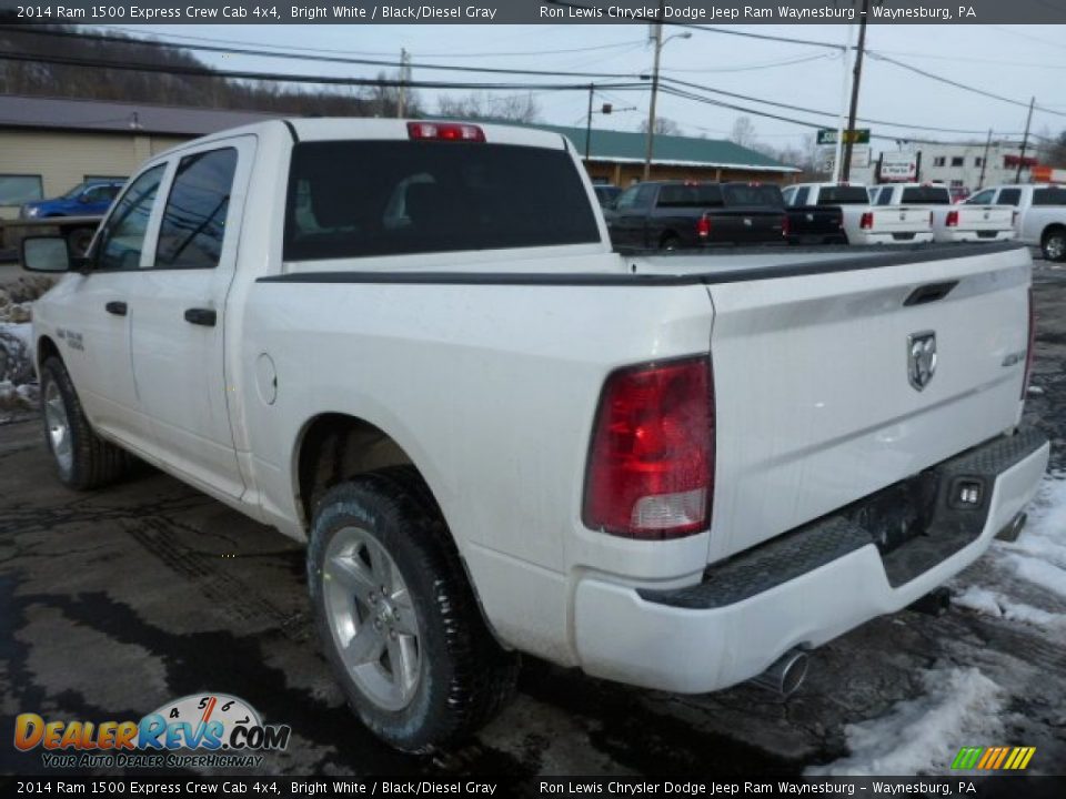 2014 Ram 1500 Express Crew Cab 4x4 Bright White / Black/Diesel Gray Photo #3