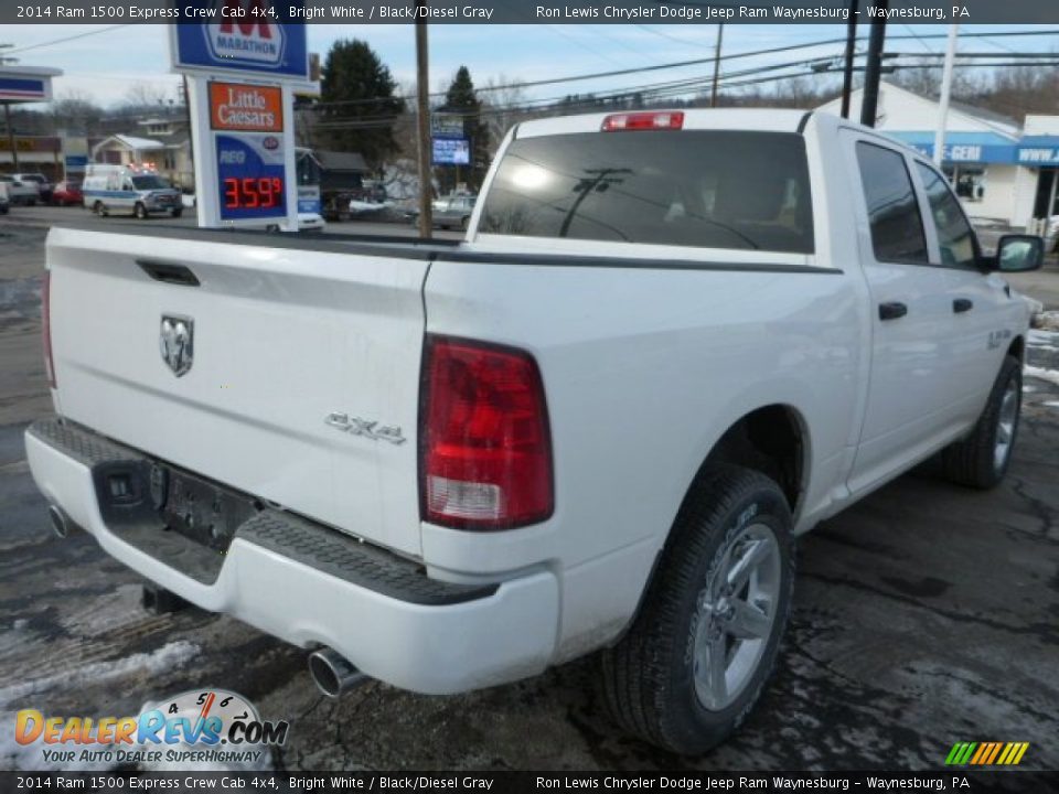 2014 Ram 1500 Express Crew Cab 4x4 Bright White / Black/Diesel Gray Photo #6
