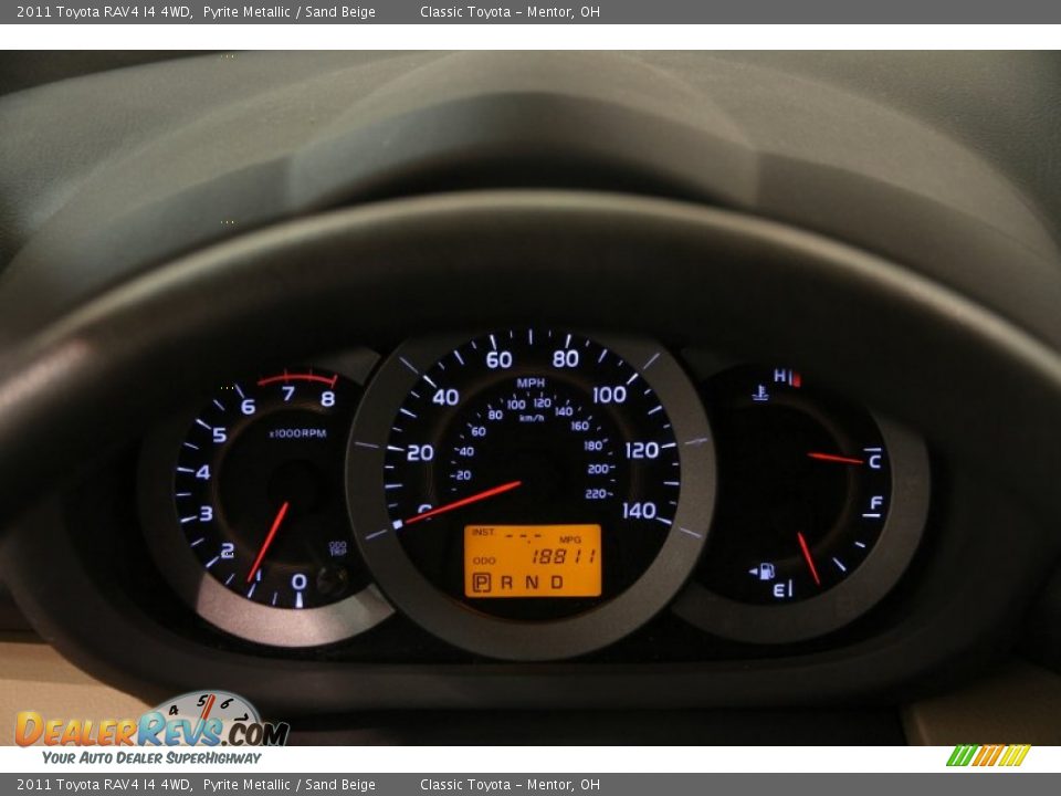 2011 Toyota RAV4 I4 4WD Pyrite Metallic / Sand Beige Photo #8