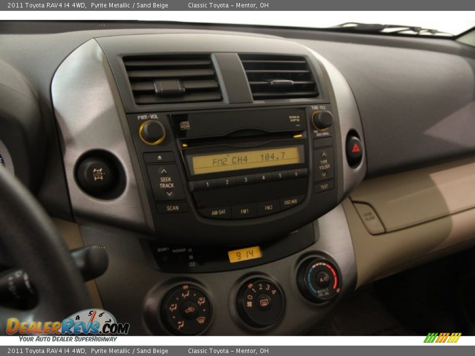 2011 Toyota RAV4 I4 4WD Pyrite Metallic / Sand Beige Photo #9