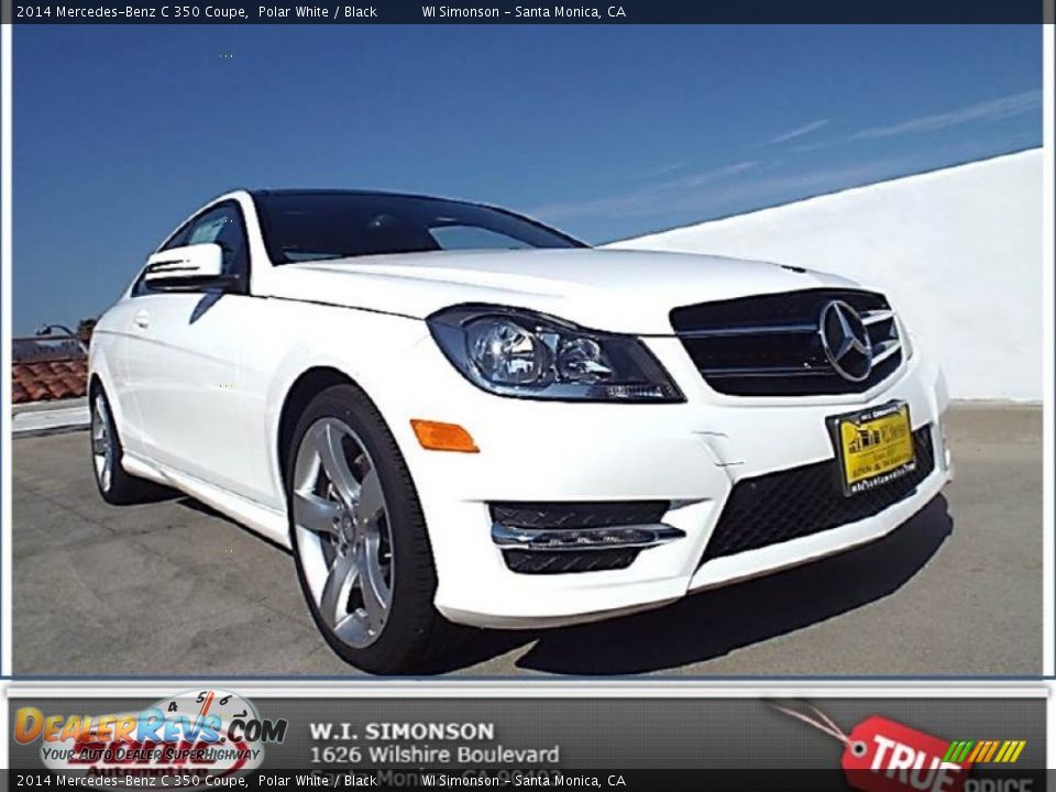 2014 Mercedes-Benz C 350 Coupe Polar White / Black Photo #1