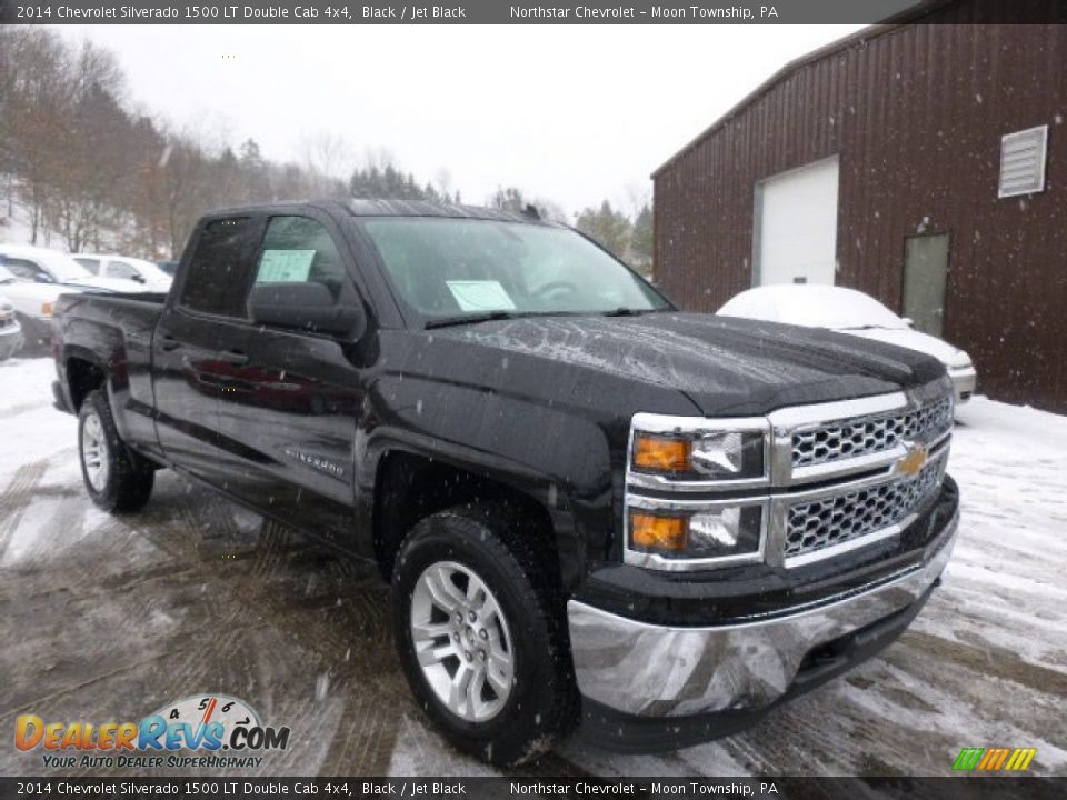 2014 Chevrolet Silverado 1500 LT Double Cab 4x4 Black / Jet Black Photo #3